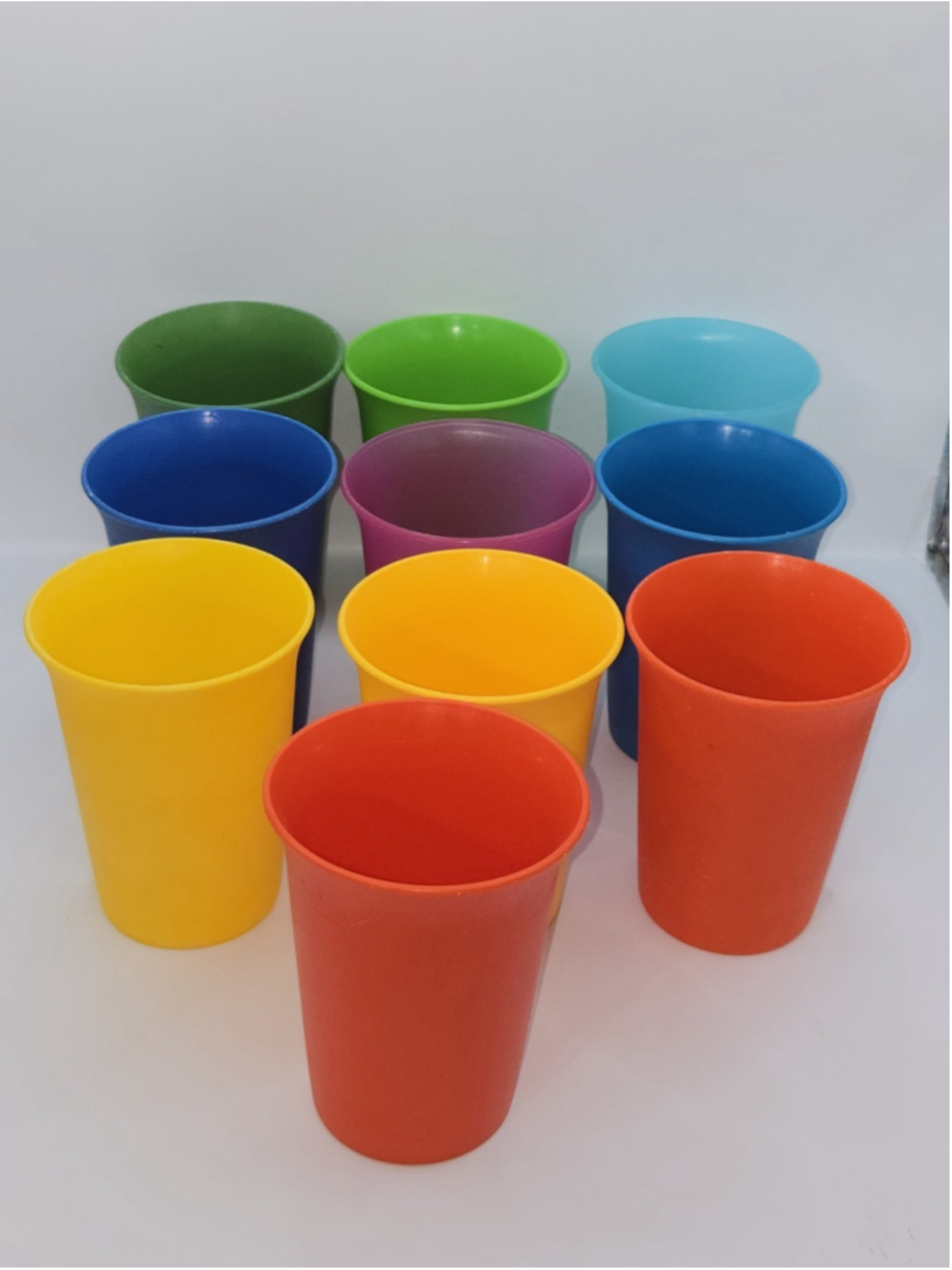 Vintage Lot Of 10 Tupperware Kids Cups, Tumblers, No Lids
